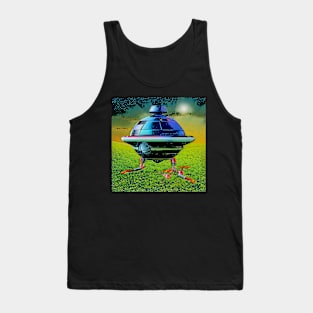 Cool UFO on lawn Tank Top